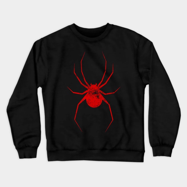 Red Red Spider Crewneck Sweatshirt by terrybain